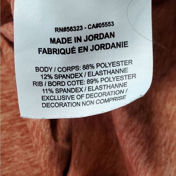 Nike Burnt Orange Heathered 3/4 Zip Pull Over Shirt - Picture 3 of 4